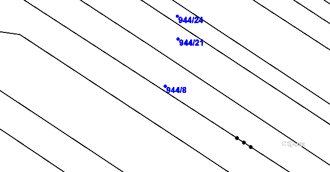 Parcela st. 944/8 v KÚ Brodek u Prostějova, Katastrální mapa
