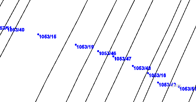 Parcela st. 1053/46 v KÚ Brodek u Prostějova, Katastrální mapa
