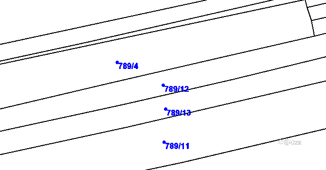 Parcela st. 789/12 v KÚ Brodek u Přerova, Katastrální mapa