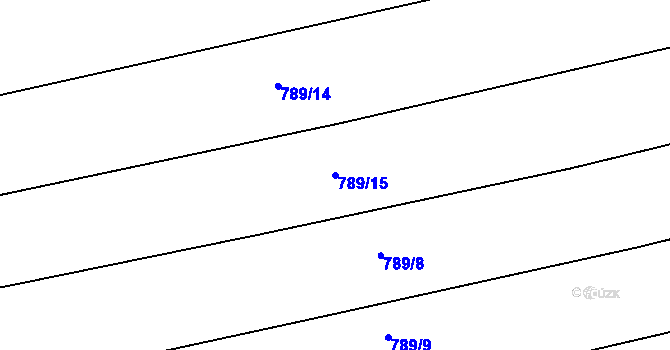 Parcela st. 789/15 v KÚ Brodek u Přerova, Katastrální mapa