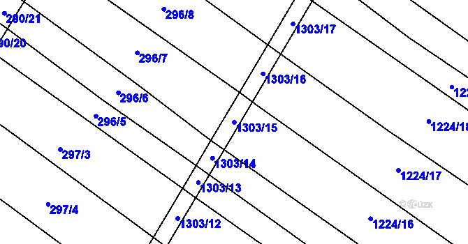Parcela st. 1303/15 v KÚ Brodek u Přerova, Katastrální mapa