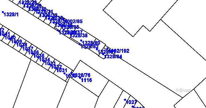 Parcela st. 1328/84 v KÚ Brodek u Přerova, Katastrální mapa