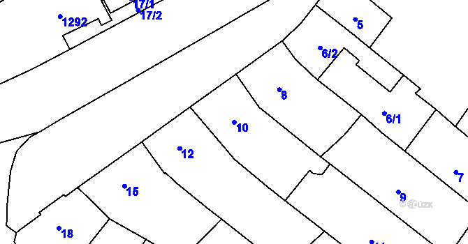 Parcela st. 10 v KÚ Brodek u Přerova, Katastrální mapa