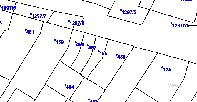 Parcela st. 456 v KÚ Brodek u Přerova, Katastrální mapa
