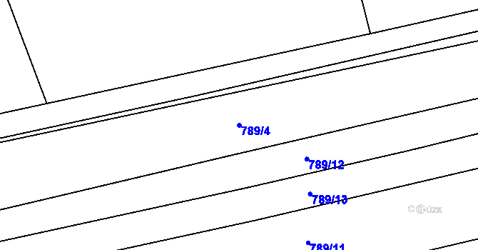 Parcela st. 789/4 v KÚ Brodek u Přerova, Katastrální mapa