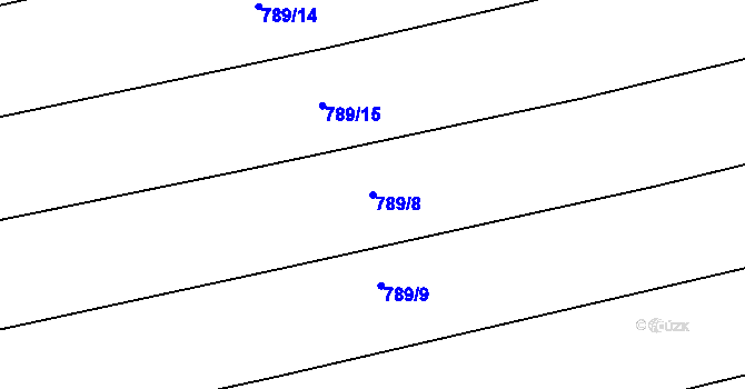 Parcela st. 789/8 v KÚ Brodek u Přerova, Katastrální mapa
