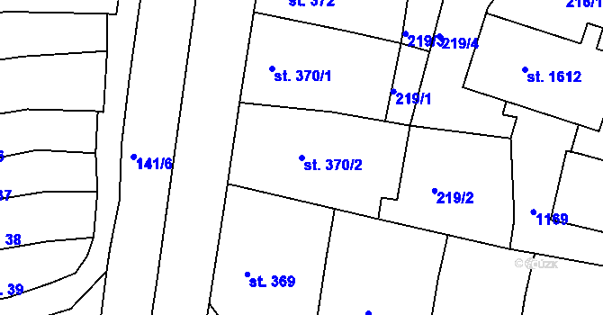 Parcela st. 370/2 v KÚ Broumov, Katastrální mapa