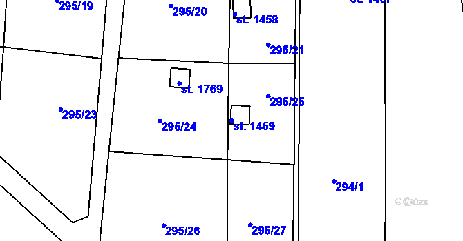 Parcela st. 1459 v KÚ Broumov, Katastrální mapa