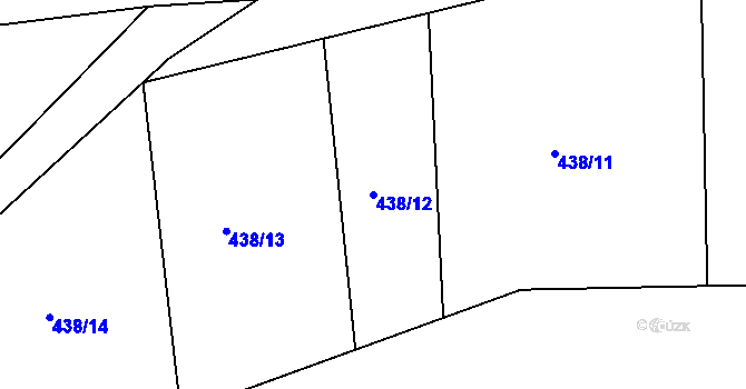 Parcela st. 438/12 v KÚ Broumov, Katastrální mapa