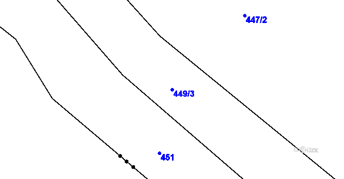 Parcela st. 449/3 v KÚ Broumov, Katastrální mapa