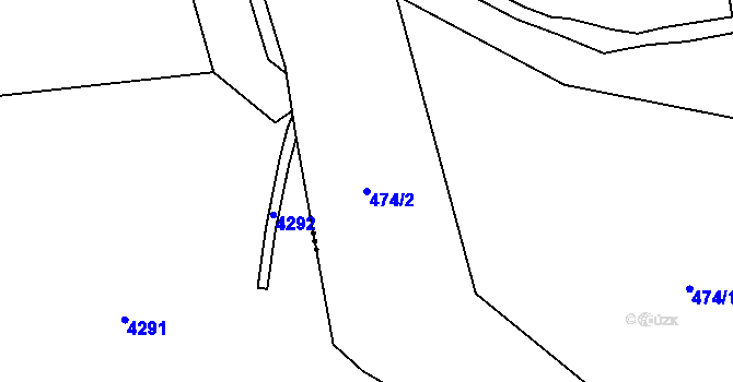 Parcela st. 474/2 v KÚ Broumov, Katastrální mapa