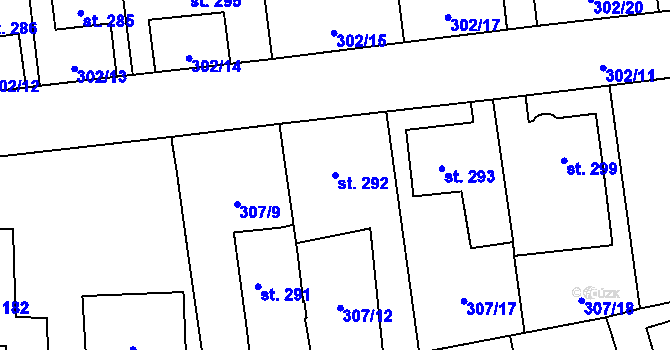 Parcela st. 292 v KÚ Velká Ves u Broumova, Katastrální mapa