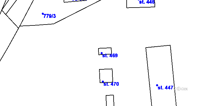 Parcela st. 469 v KÚ Velká Ves u Broumova, Katastrální mapa
