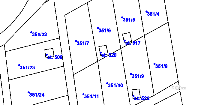 Parcela st. 528 v KÚ Velká Ves u Broumova, Katastrální mapa