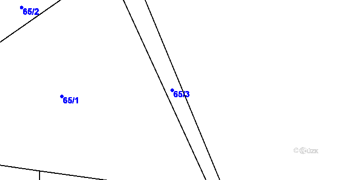 Parcela st. 65/3 v KÚ Velká Ves u Broumova, Katastrální mapa