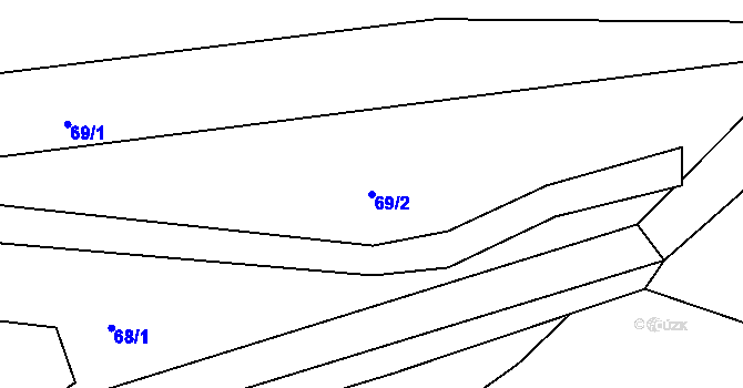 Parcela st. 69/2 v KÚ Velká Ves u Broumova, Katastrální mapa