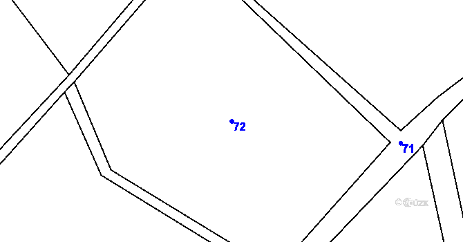 Parcela st. 72 v KÚ Velká Ves u Broumova, Katastrální mapa