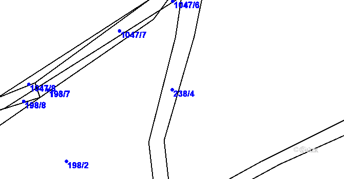 Parcela st. 238/4 v KÚ Velká Ves u Broumova, Katastrální mapa