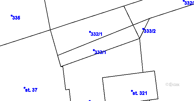 Parcela st. 333 v KÚ Velká Ves u Broumova, Katastrální mapa