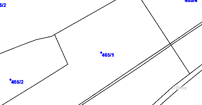 Parcela st. 465/1 v KÚ Velká Ves u Broumova, Katastrální mapa