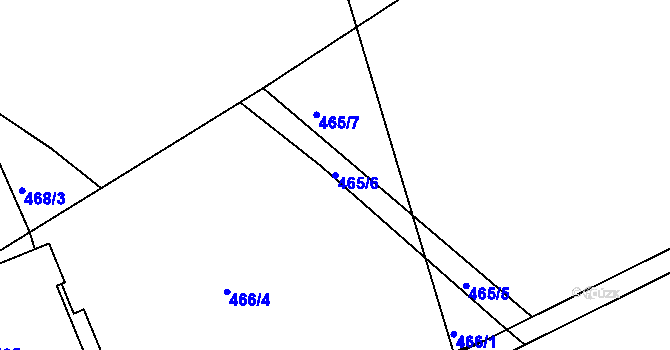 Parcela st. 465/6 v KÚ Velká Ves u Broumova, Katastrální mapa