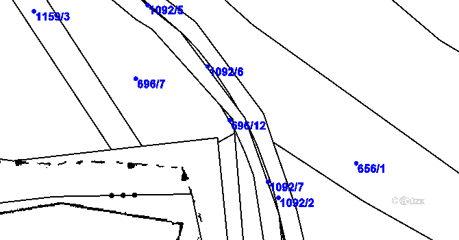 Parcela st. 696/12 v KÚ Velká Ves u Broumova, Katastrální mapa
