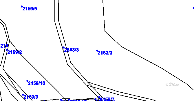 Parcela st. 2163/3 v KÚ Benešov u Broumova, Katastrální mapa