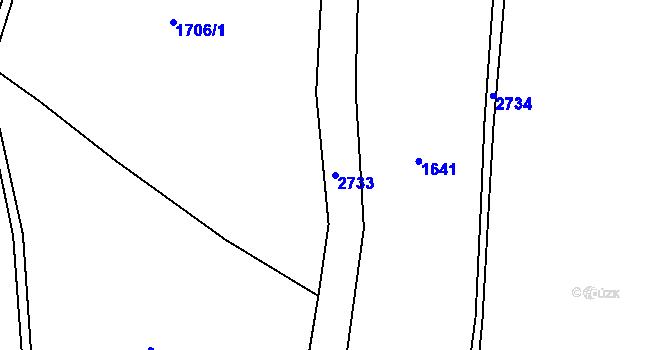Parcela st. 2733 v KÚ Benešov u Broumova, Katastrální mapa