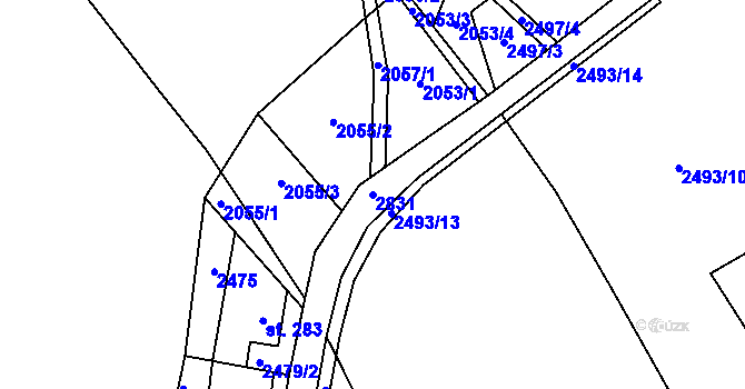 Parcela st. 2831 v KÚ Benešov u Broumova, Katastrální mapa