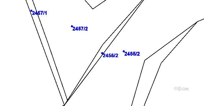 Parcela st. 2456/2 v KÚ Benešov u Broumova, Katastrální mapa