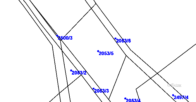 Parcela st. 2053/5 v KÚ Benešov u Broumova, Katastrální mapa
