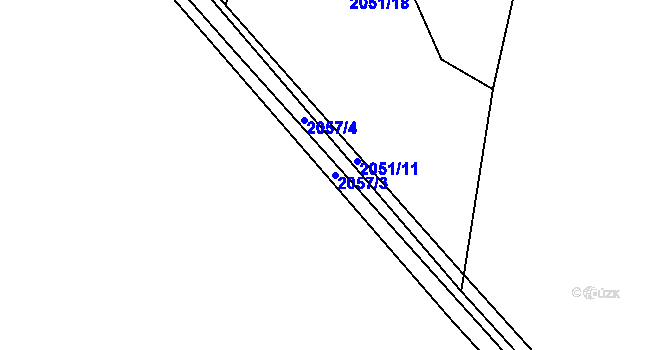 Parcela st. 2057/3 v KÚ Benešov u Broumova, Katastrální mapa