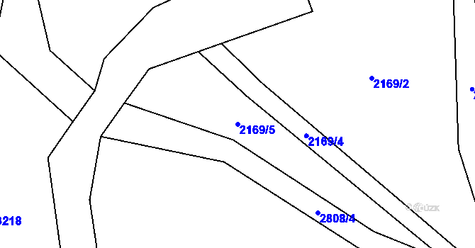 Parcela st. 2169/5 v KÚ Benešov u Broumova, Katastrální mapa