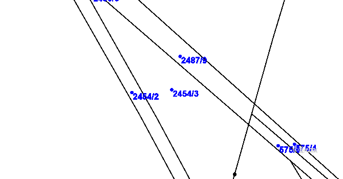 Parcela st. 2454/3 v KÚ Benešov u Broumova, Katastrální mapa