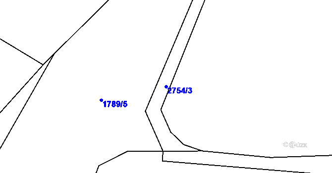Parcela st. 2754/3 v KÚ Benešov u Broumova, Katastrální mapa