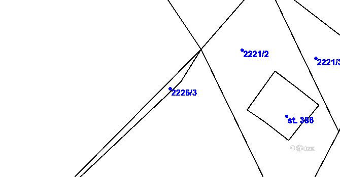 Parcela st. 2226/3 v KÚ Benešov u Broumova, Katastrální mapa