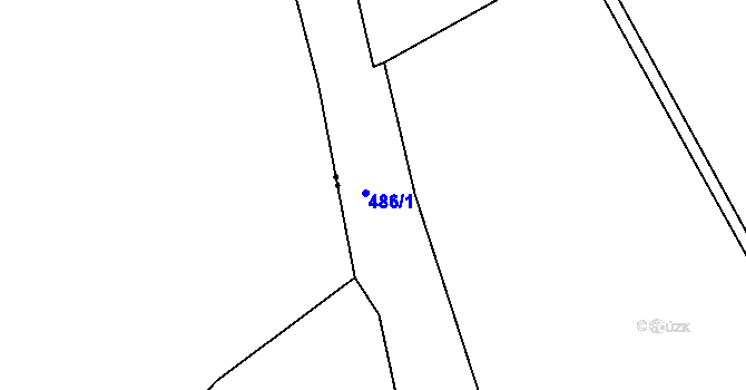 Parcela st. 486 v KÚ Rožmitál, Katastrální mapa