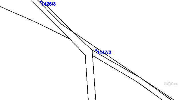 Parcela st. 1447/2 v KÚ Rožmitál, Katastrální mapa