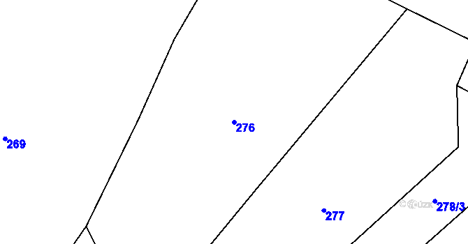 Parcela st. 276 v KÚ Broumova Lhota, Katastrální mapa