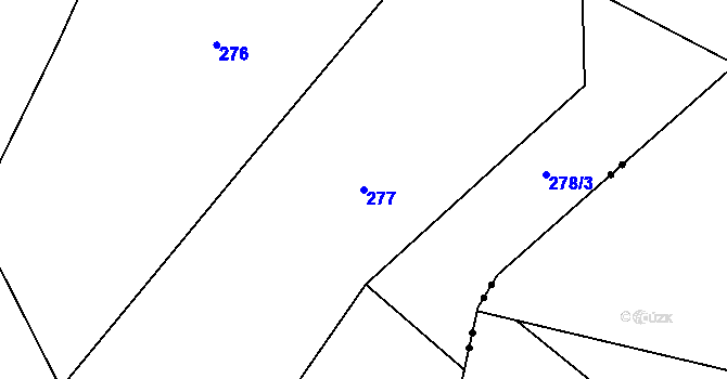 Parcela st. 277 v KÚ Broumova Lhota, Katastrální mapa