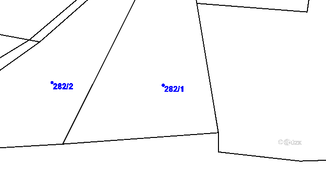 Parcela st. 282/1 v KÚ Broumova Lhota, Katastrální mapa