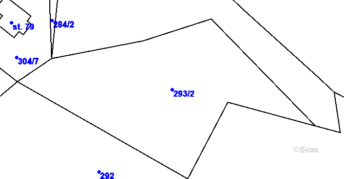 Parcela st. 293/2 v KÚ Broumova Lhota, Katastrální mapa