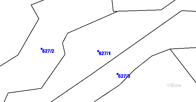 Parcela st. 627/1 v KÚ Broumova Lhota, Katastrální mapa