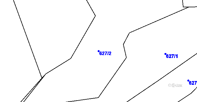 Parcela st. 627/2 v KÚ Broumova Lhota, Katastrální mapa