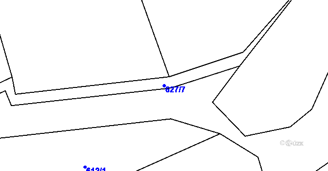 Parcela st. 627/7 v KÚ Broumova Lhota, Katastrální mapa