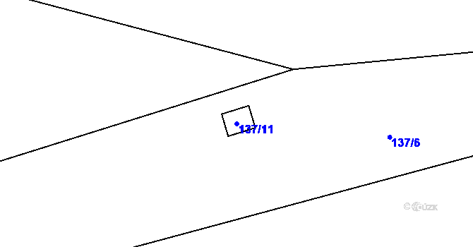 Parcela st. 137/11 v KÚ Broumova Lhota, Katastrální mapa