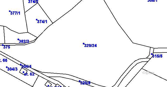 Parcela st. 329/24 v KÚ Broumova Lhota, Katastrální mapa
