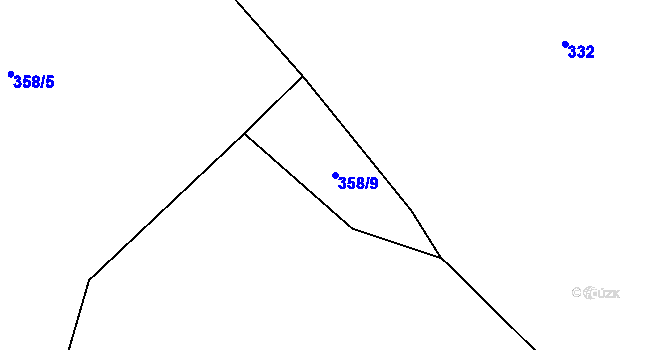 Parcela st. 358/9 v KÚ Broumova Lhota, Katastrální mapa