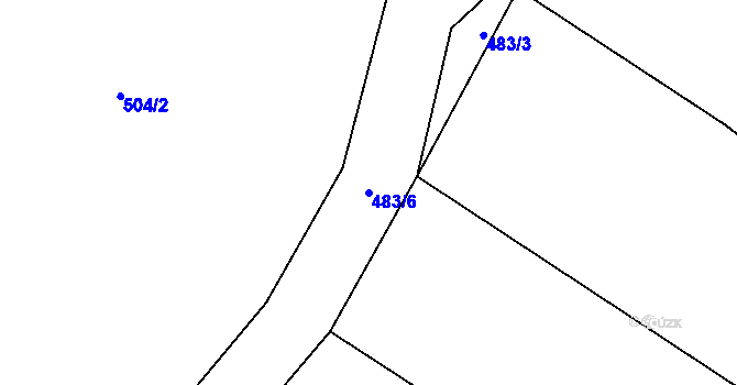 Parcela st. 483/6 v KÚ Broumova Lhota, Katastrální mapa
