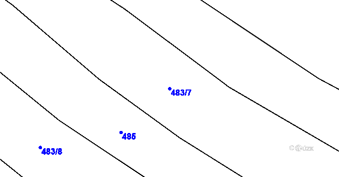 Parcela st. 483/7 v KÚ Broumova Lhota, Katastrální mapa